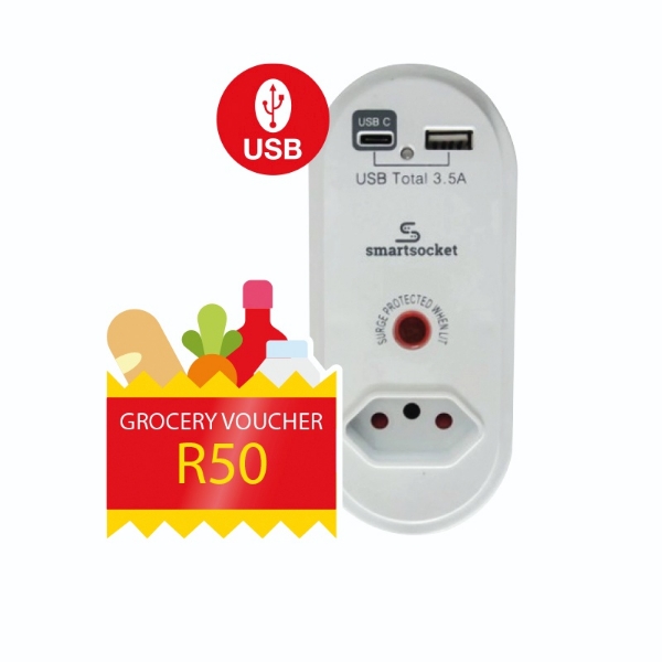 Picture of Smartsocket Adapt 3.5 Amp USB & Power 3.5 AMP + R50 Voucher