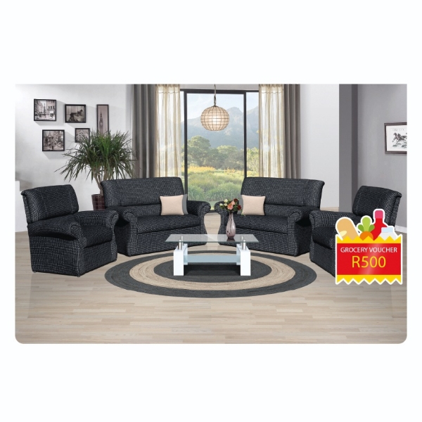 Picture of Baldwin 4 Piece Lounge Suite   Black + R500 Voucher