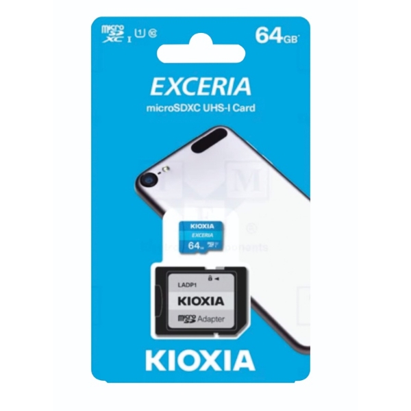 Picture of Kioxia, Exceria Micro SD Card 64GB + Adapter