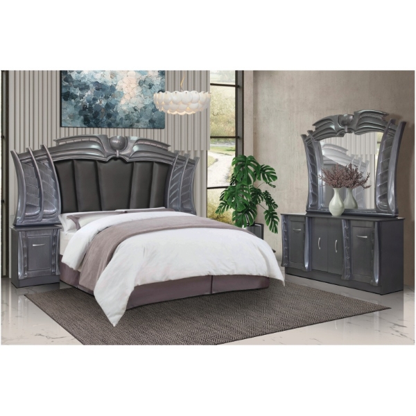 Picture of Ginelli 4Pce Bedroom Suite Pewter